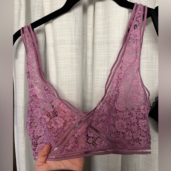 Victorias Secret Super Sexy Lace Bralette Bundle (2) Small Purple Black - Picture 3 of 5